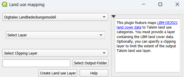Screenshot Land use mapping LBM
